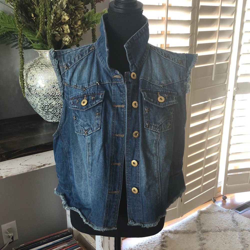 Ashley Stewart Jean vest
